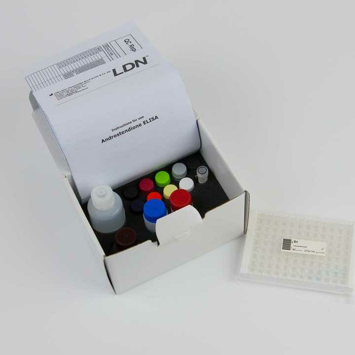 Androstenedione ELISA  enzyme immunoassay for the quantitative measurement of androstenedione in serum and plasma. By RMDiagnostics.